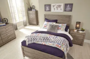 Casual Transitional Full Bed in Gray