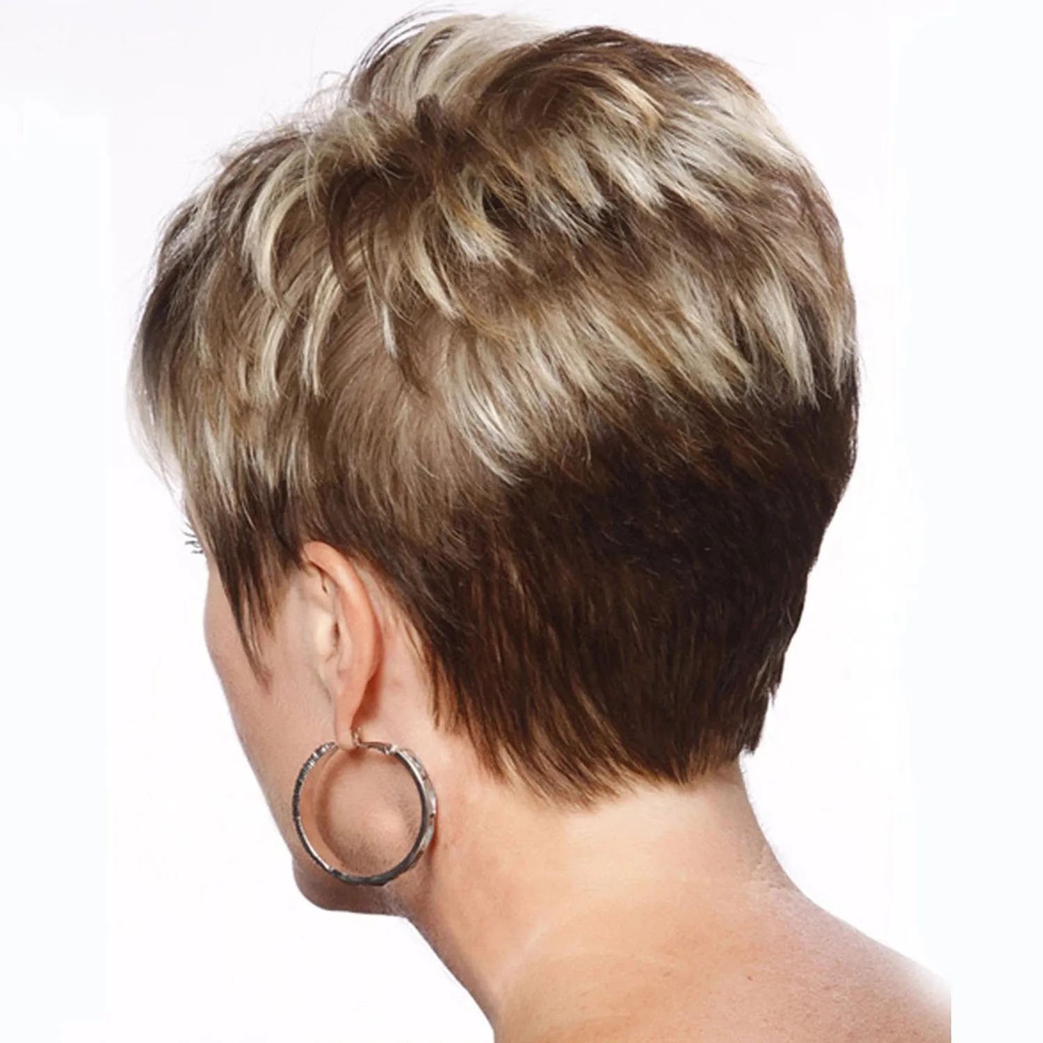 Christine | Blonde Short Pixie Cut Straight Synthetic Hair Wig With Bangs