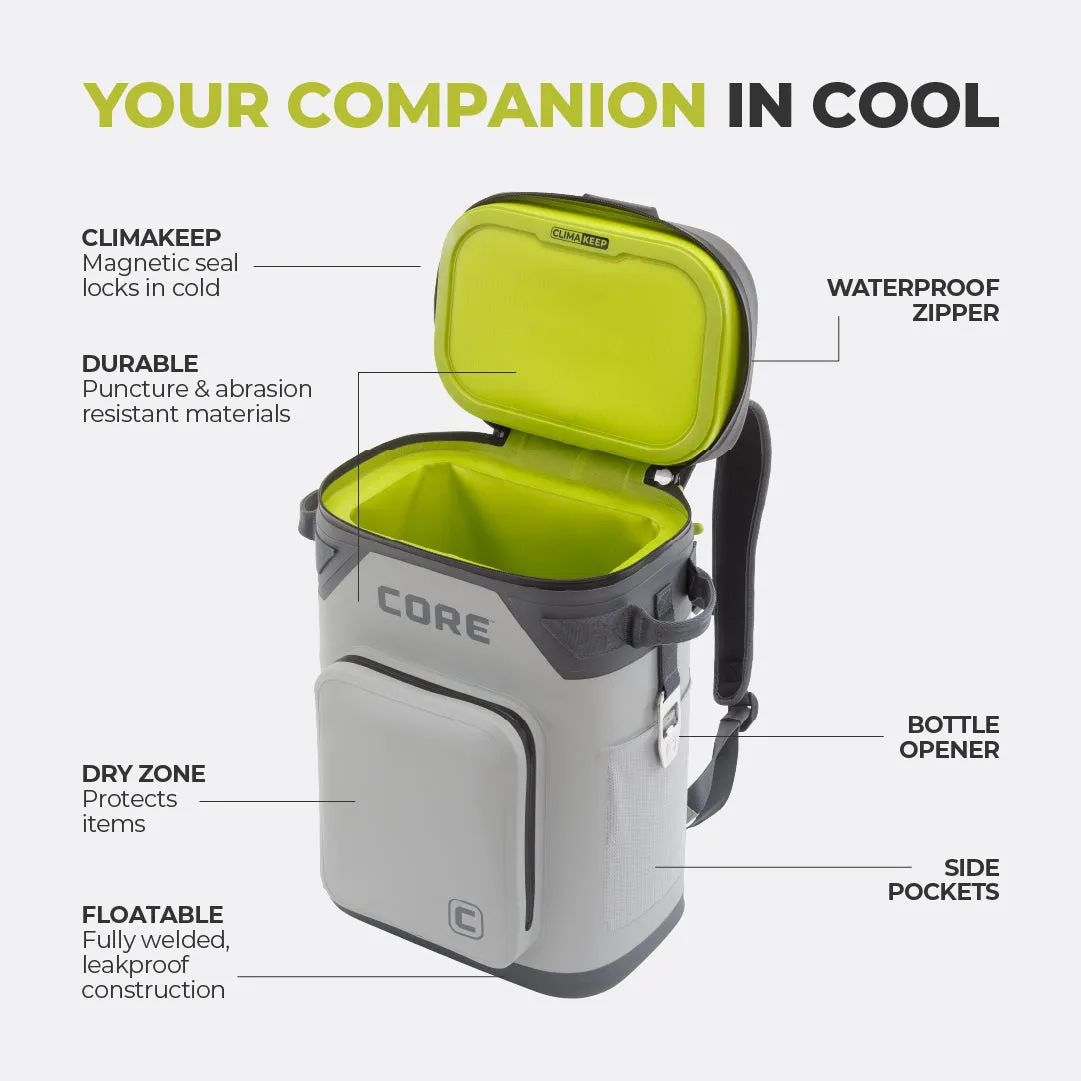 CLIMAKEEP Magnetic 24 Can Backpack Soft Cooler