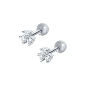 Clover Piercing Barbell Ball Back Earrings Sleeper Earrings