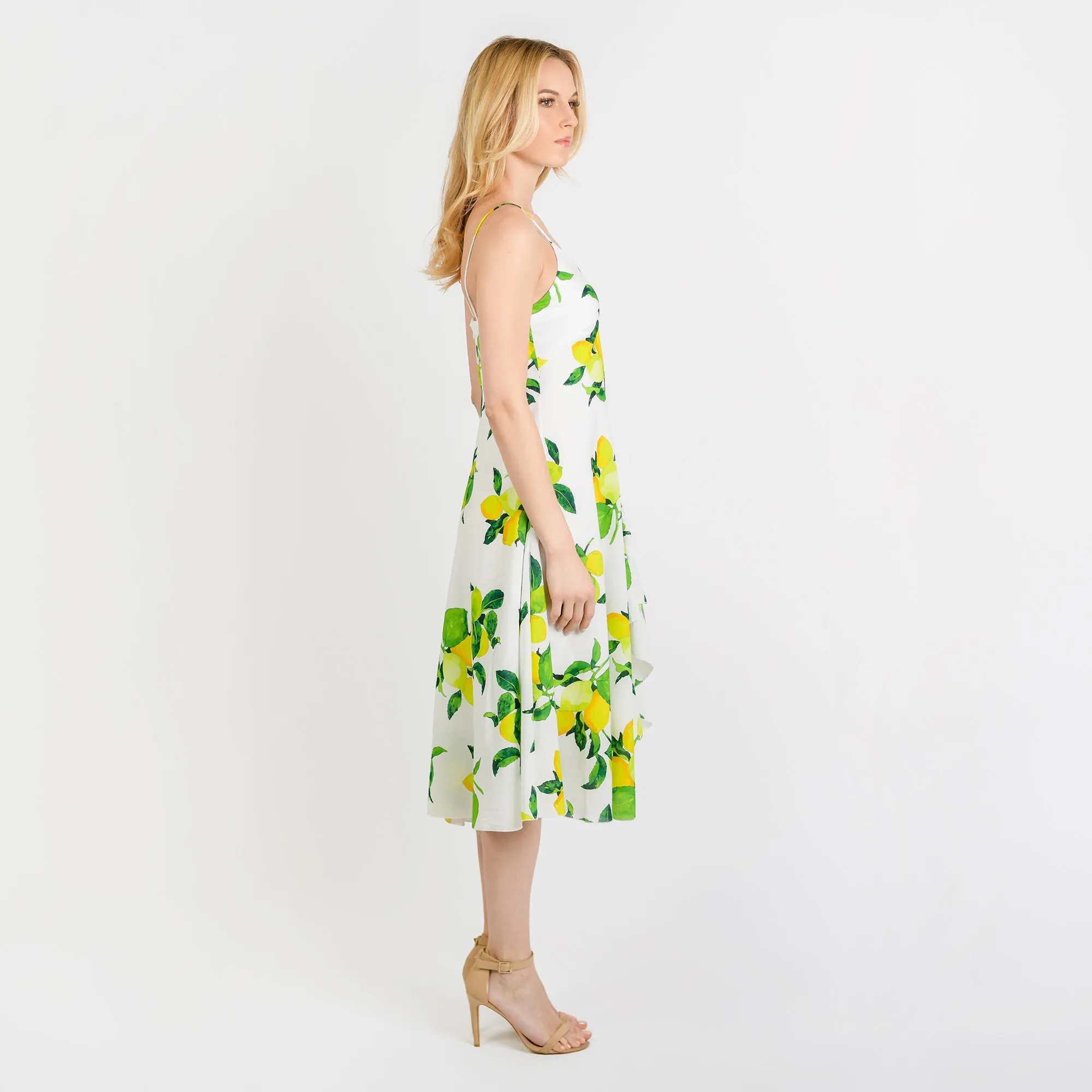 CN7203 Spaguetti Strap Flared Dress