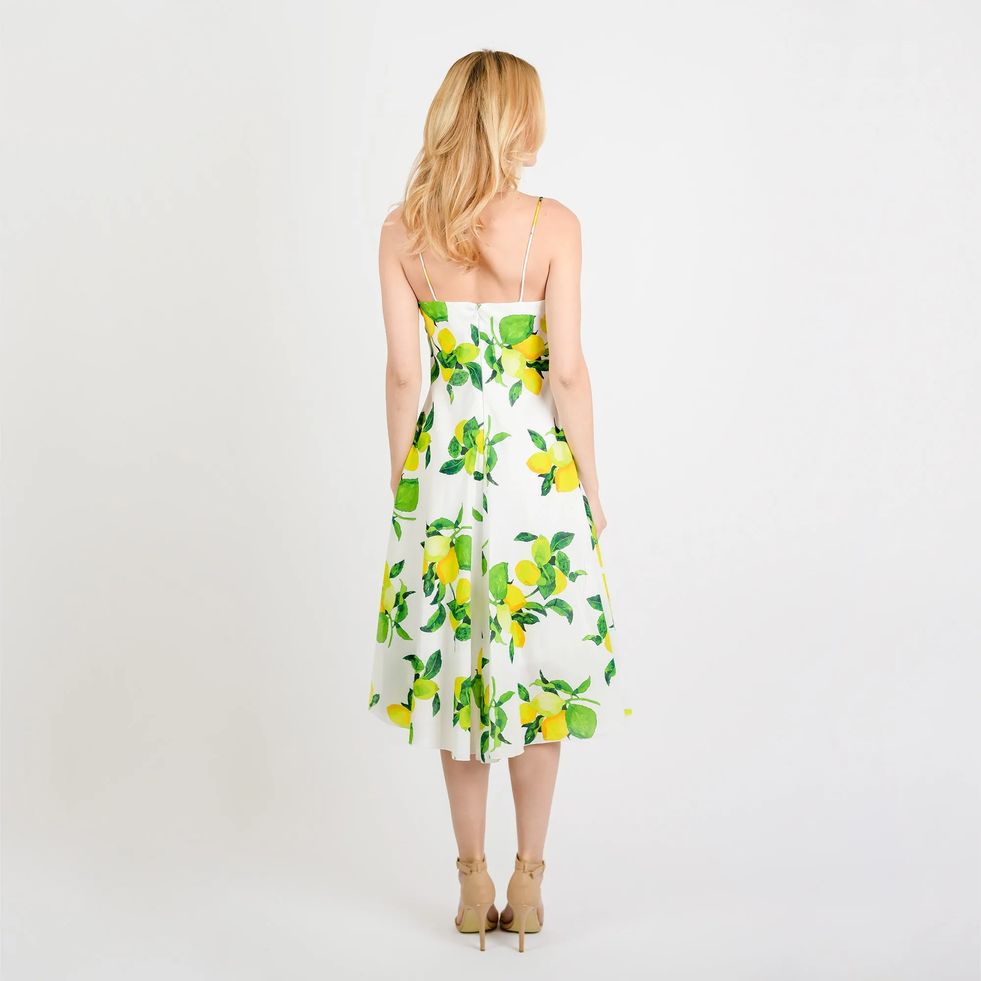 CN7203 Spaguetti Strap Flared Dress