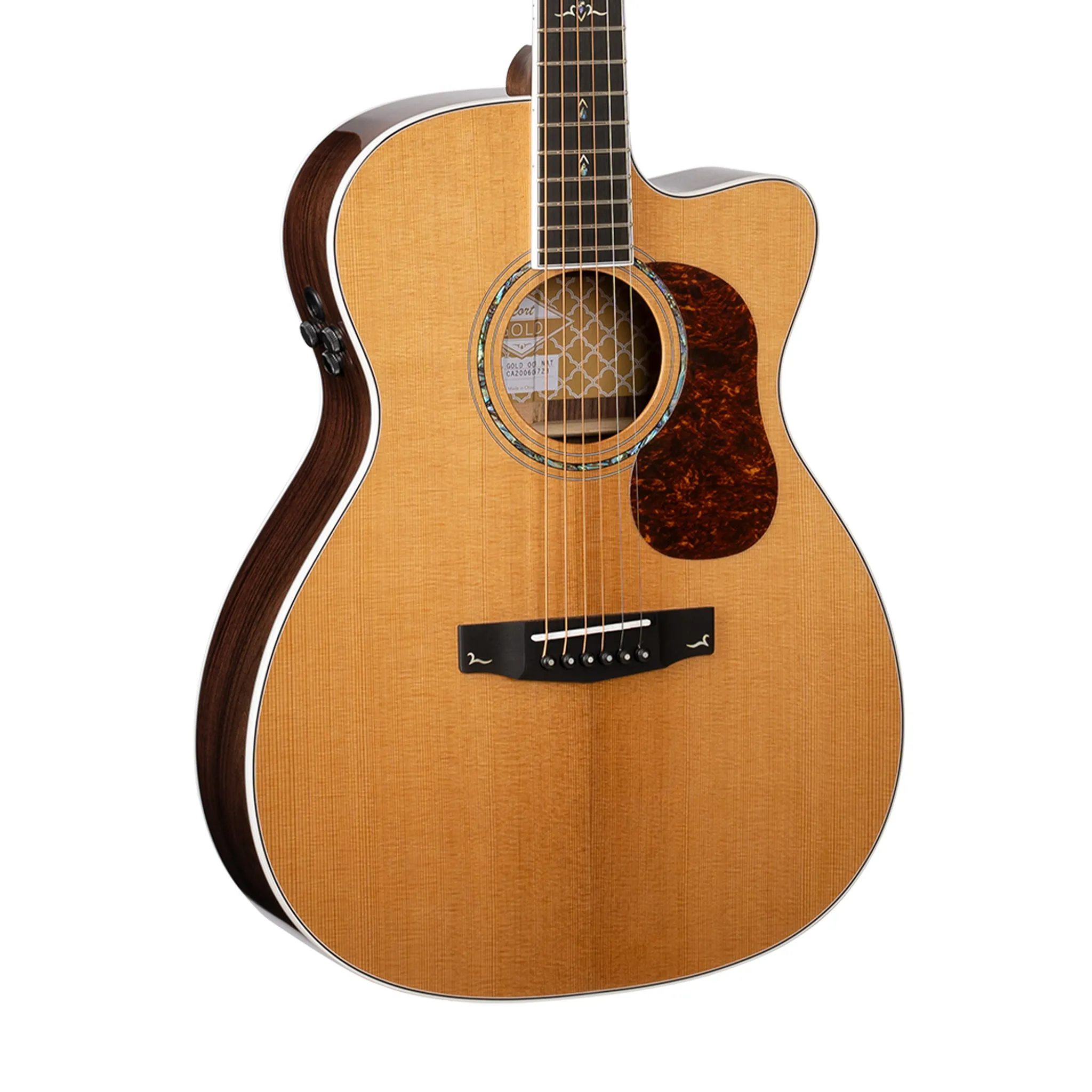 Cort Gold-OC8-NAT Non-Nylon Acoustic Guitar w/Case, Natural