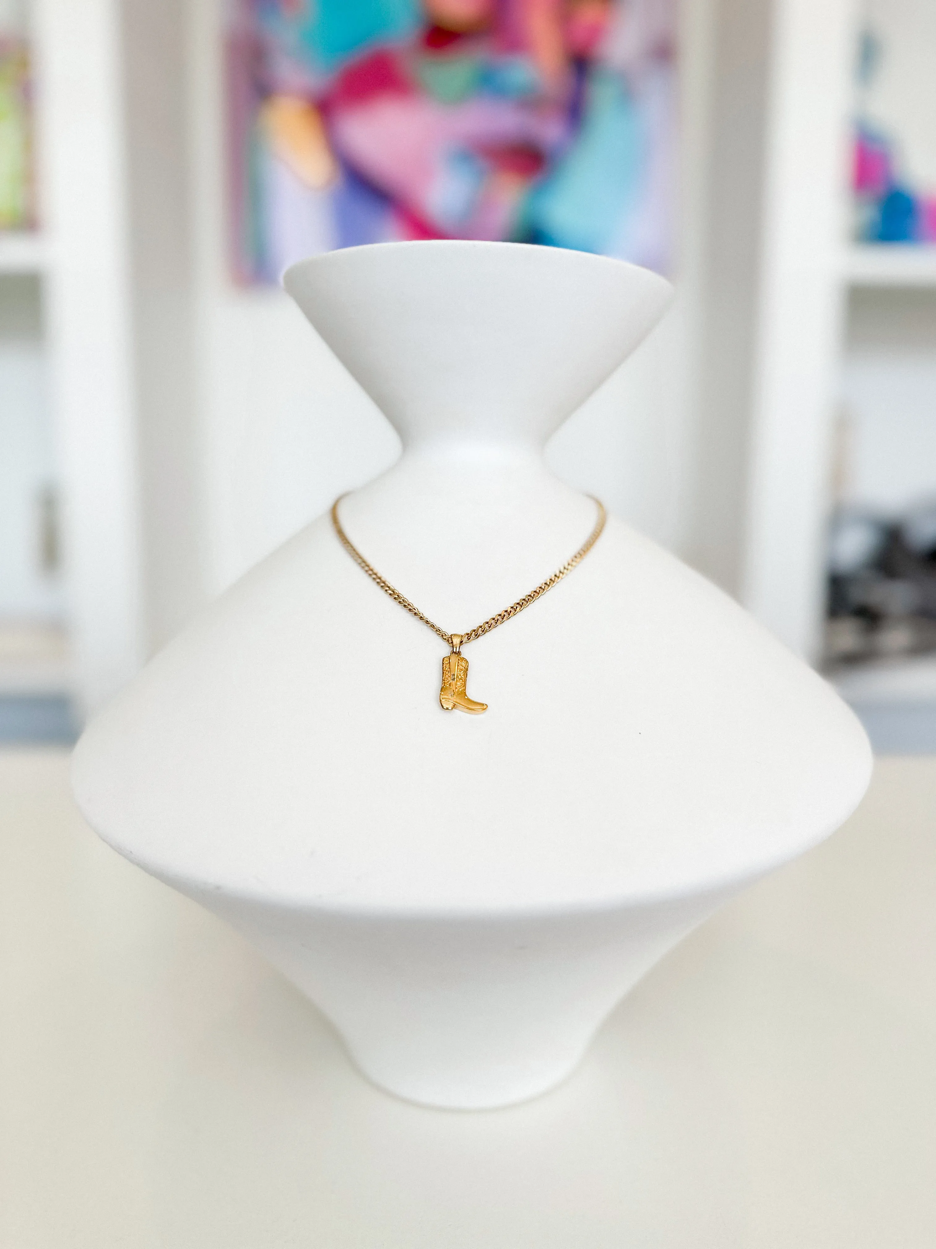 Cowgirl Boot Necklace