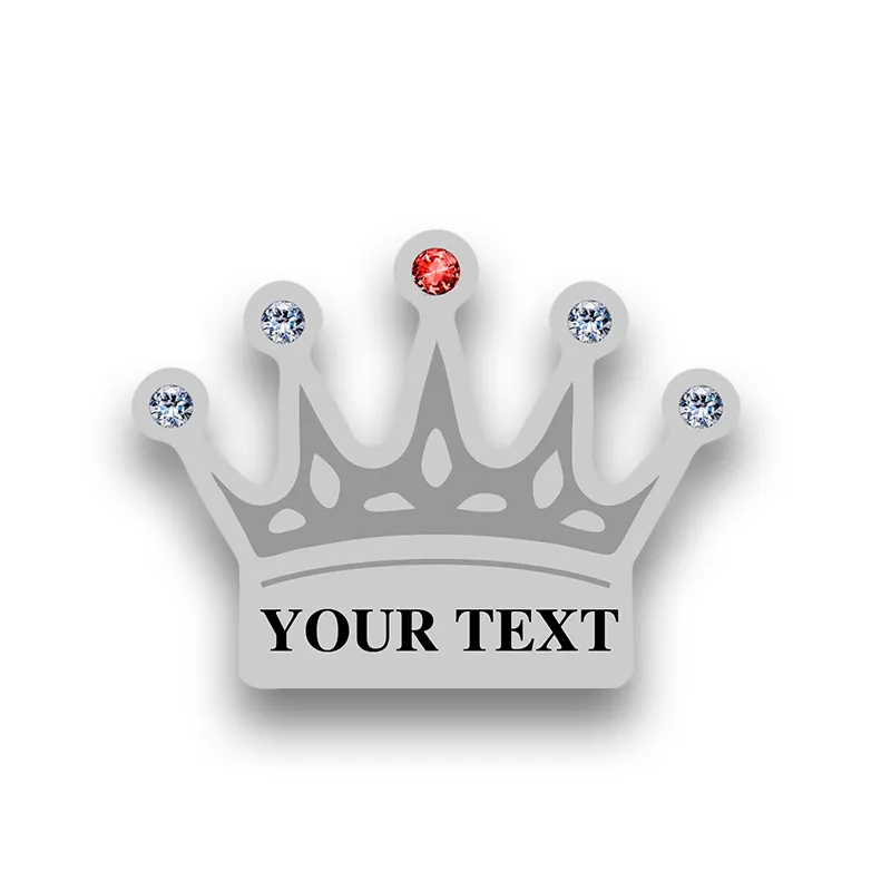Crown Pins with Custom Text
