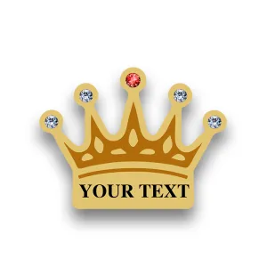 Crown Pins with Custom Text