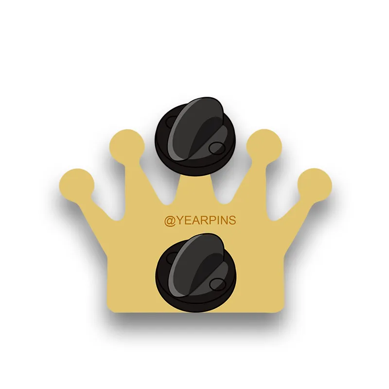 Crown Pins with Custom Text
