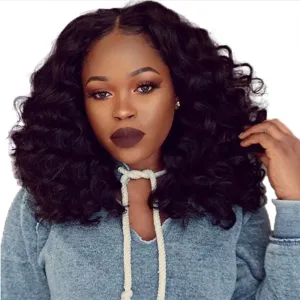 Dayly | Dark Long Curly Synthetic Hair Wig