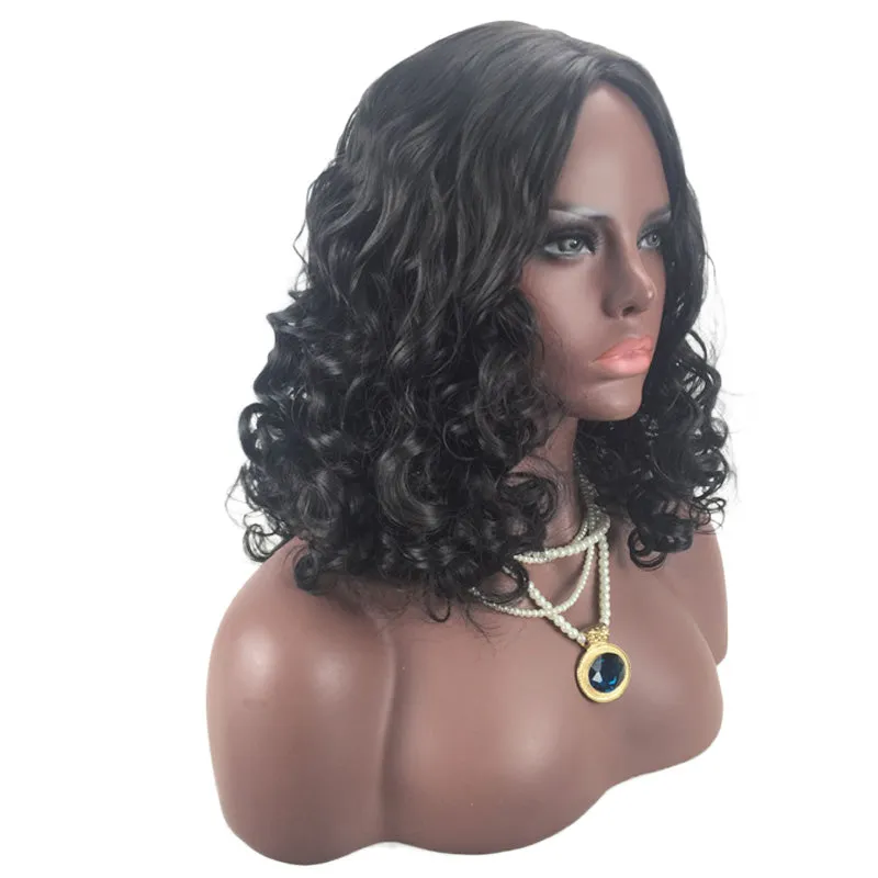 Dayly | Dark Long Curly Synthetic Hair Wig