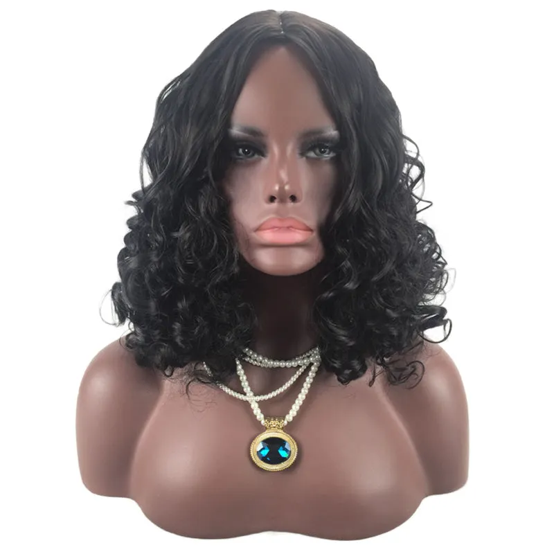 Dayly | Dark Long Curly Synthetic Hair Wig