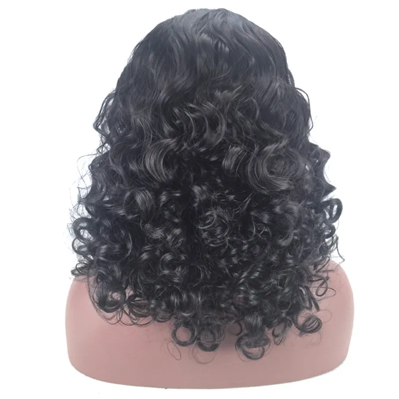 Dayly | Dark Long Curly Synthetic Hair Wig
