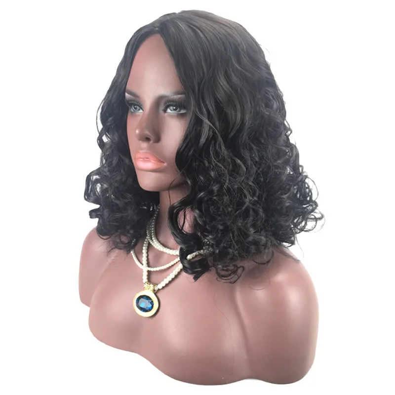 Dayly | Dark Long Curly Synthetic Hair Wig