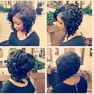 Debbie | Black Medium Curly Synthetic Hair Wig
