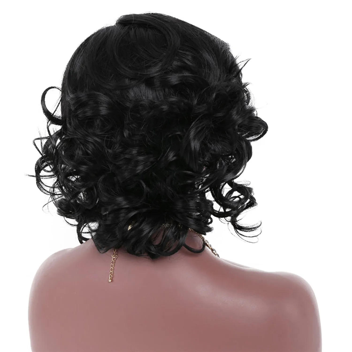 Debbie | Black Medium Curly Synthetic Hair Wig