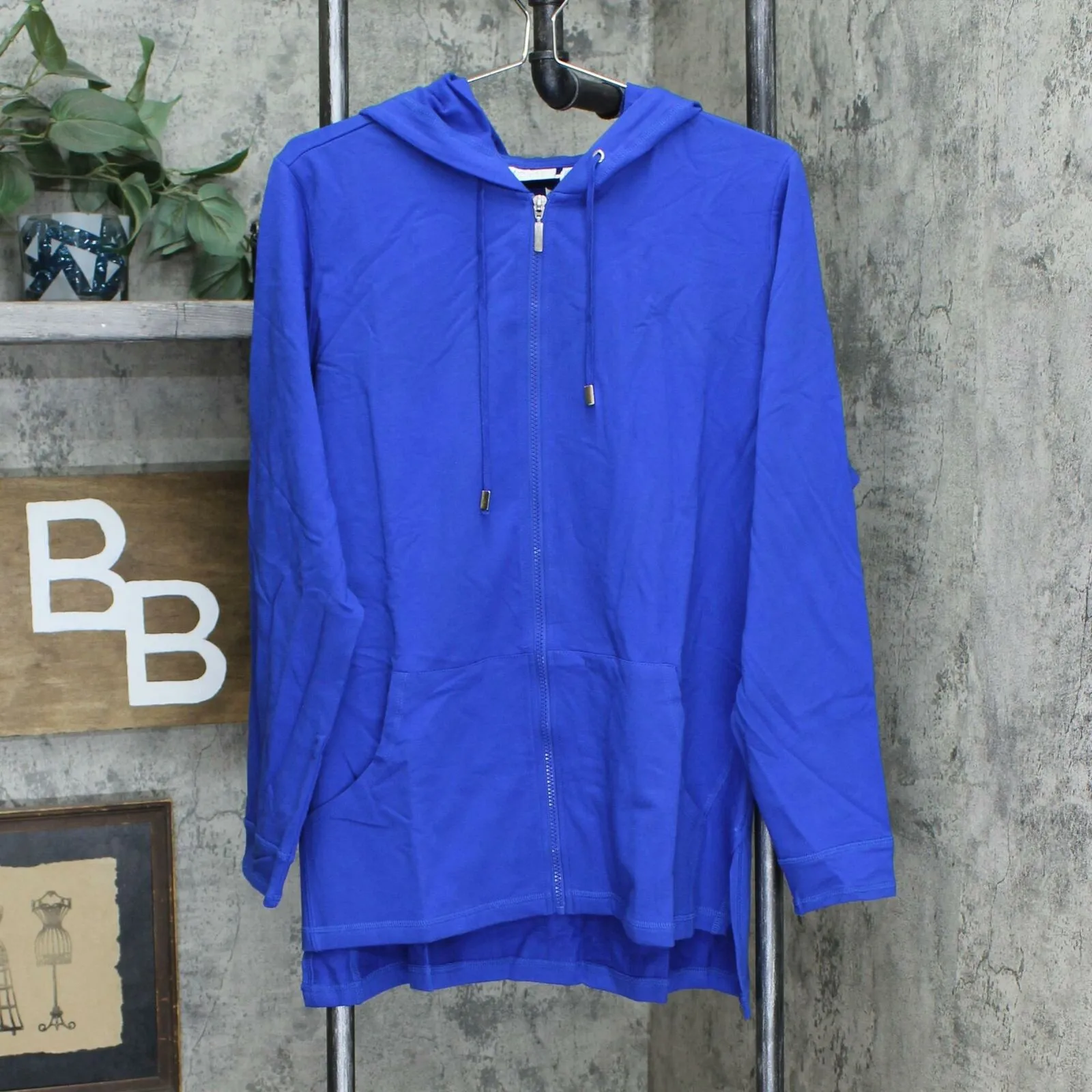 Denim & Co Active Women's Zip Front Long-Sleeve Knit Hoodie Jacket