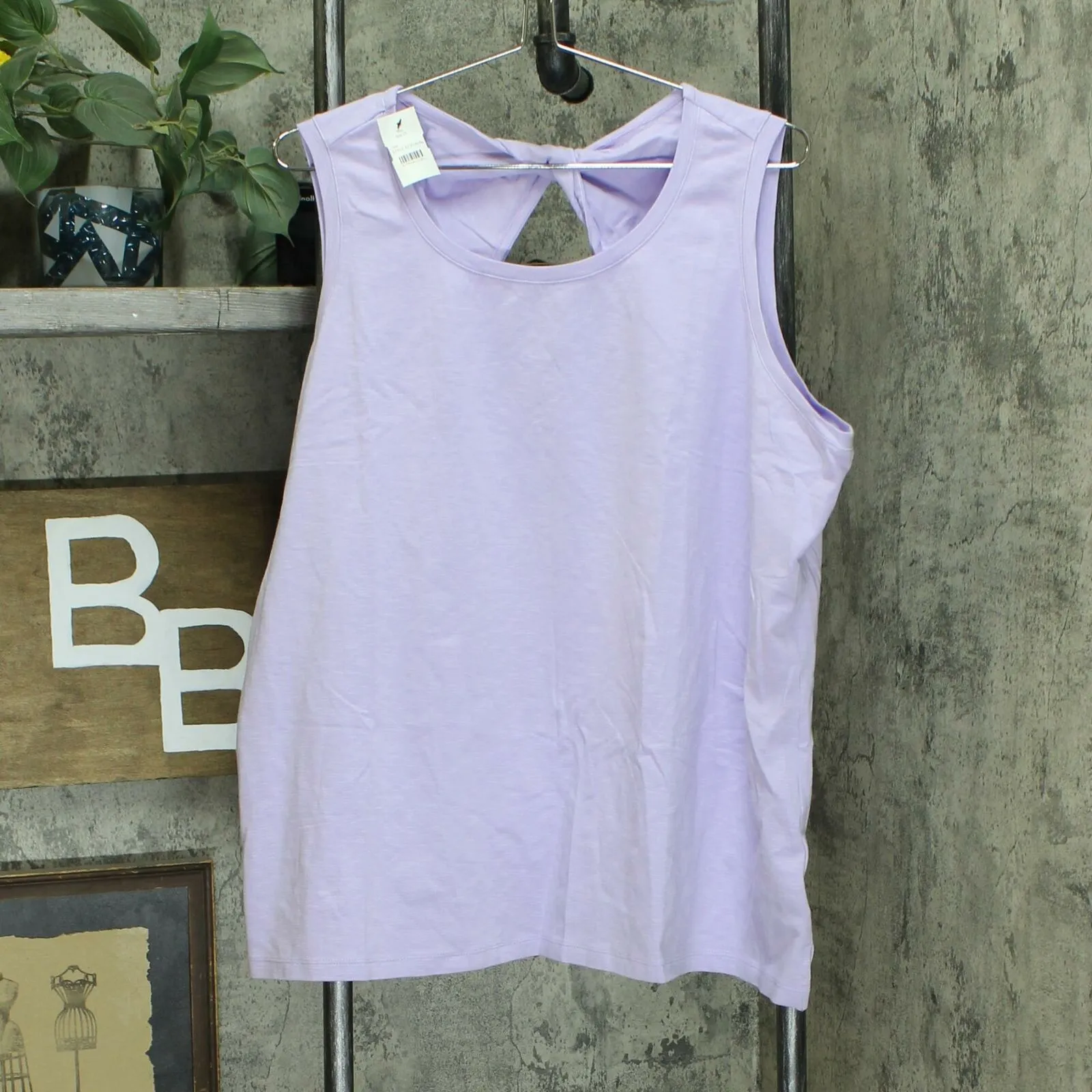 Denim & Co. Plus Size Scoop Neck Twisted Back Tank Top