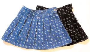 Denim logo Print Tennis Skirt