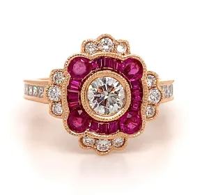 Diamond And Ruby GIA Certified Ring