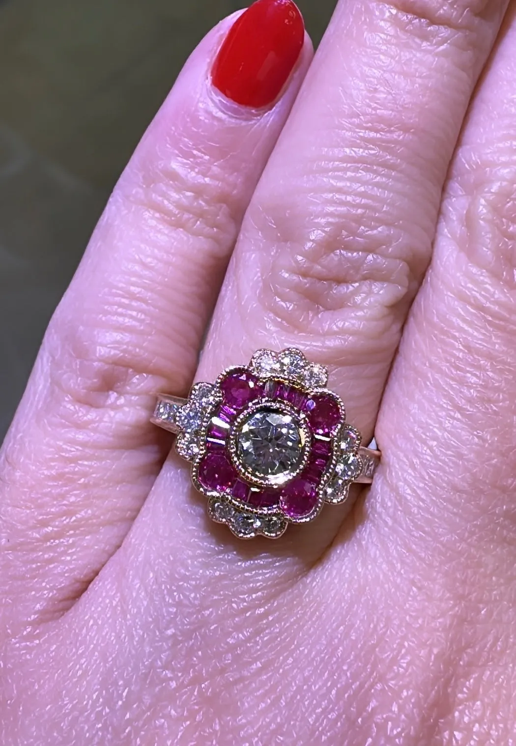 Diamond And Ruby GIA Certified Ring