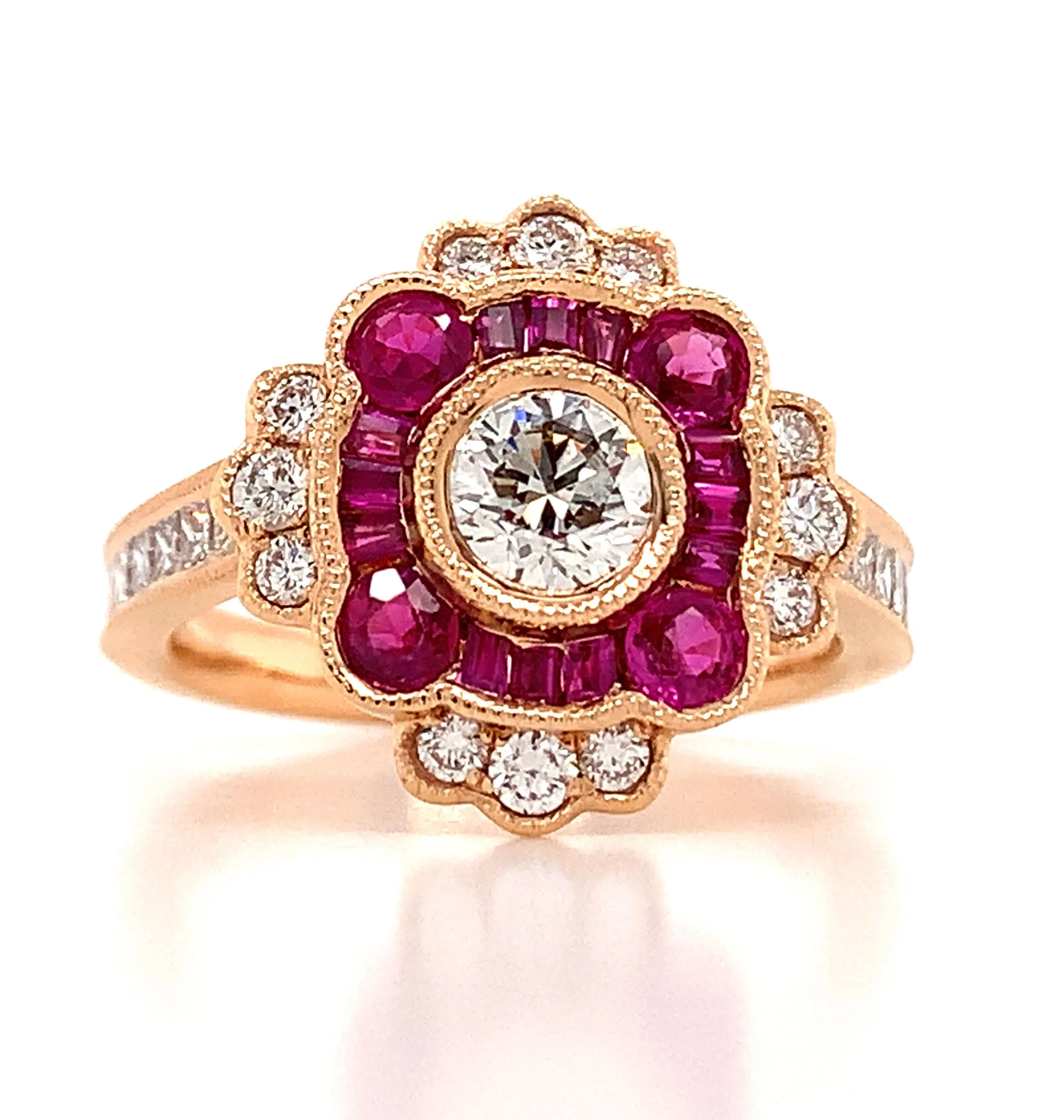 Diamond And Ruby GIA Certified Ring
