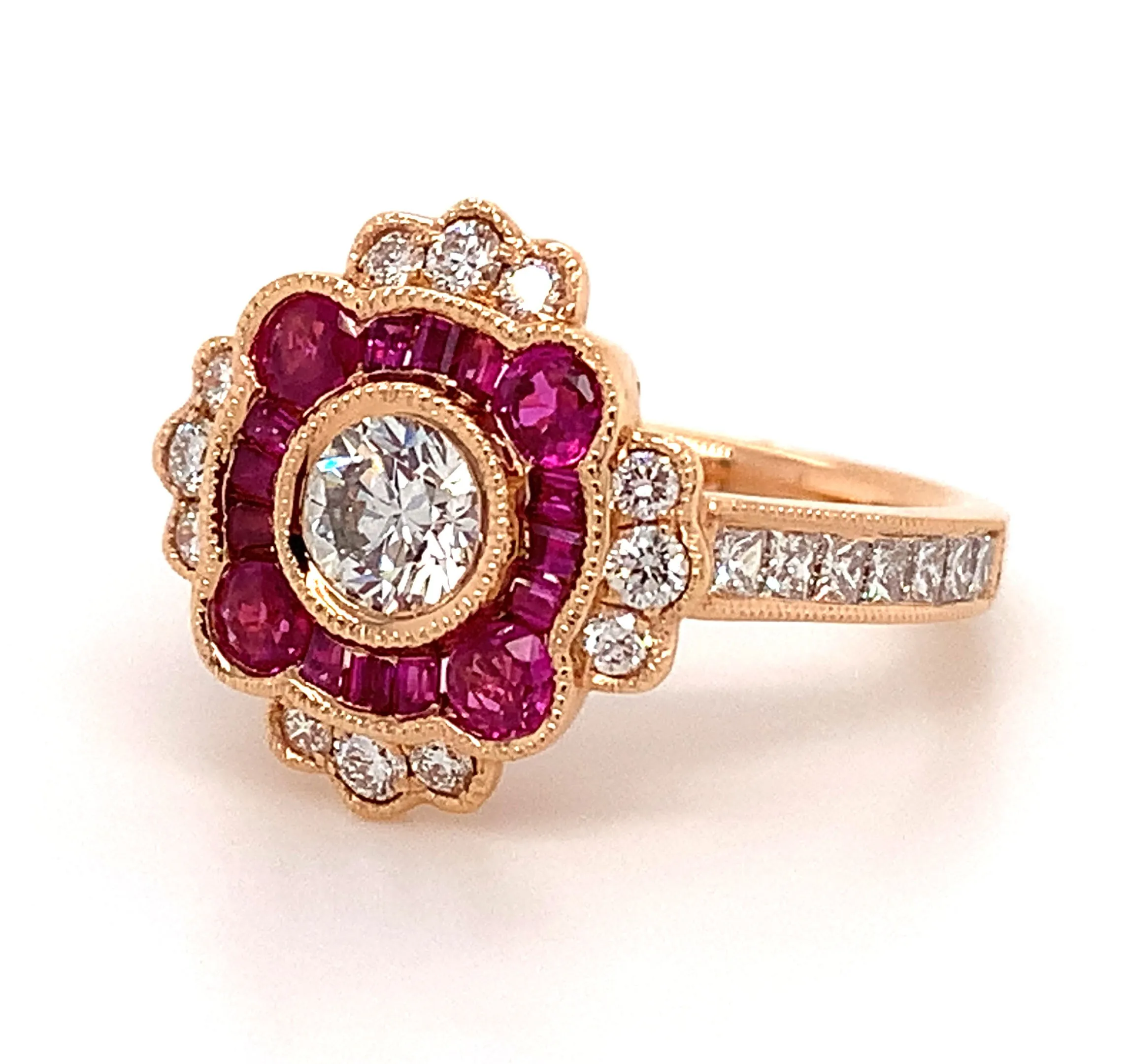 Diamond And Ruby GIA Certified Ring