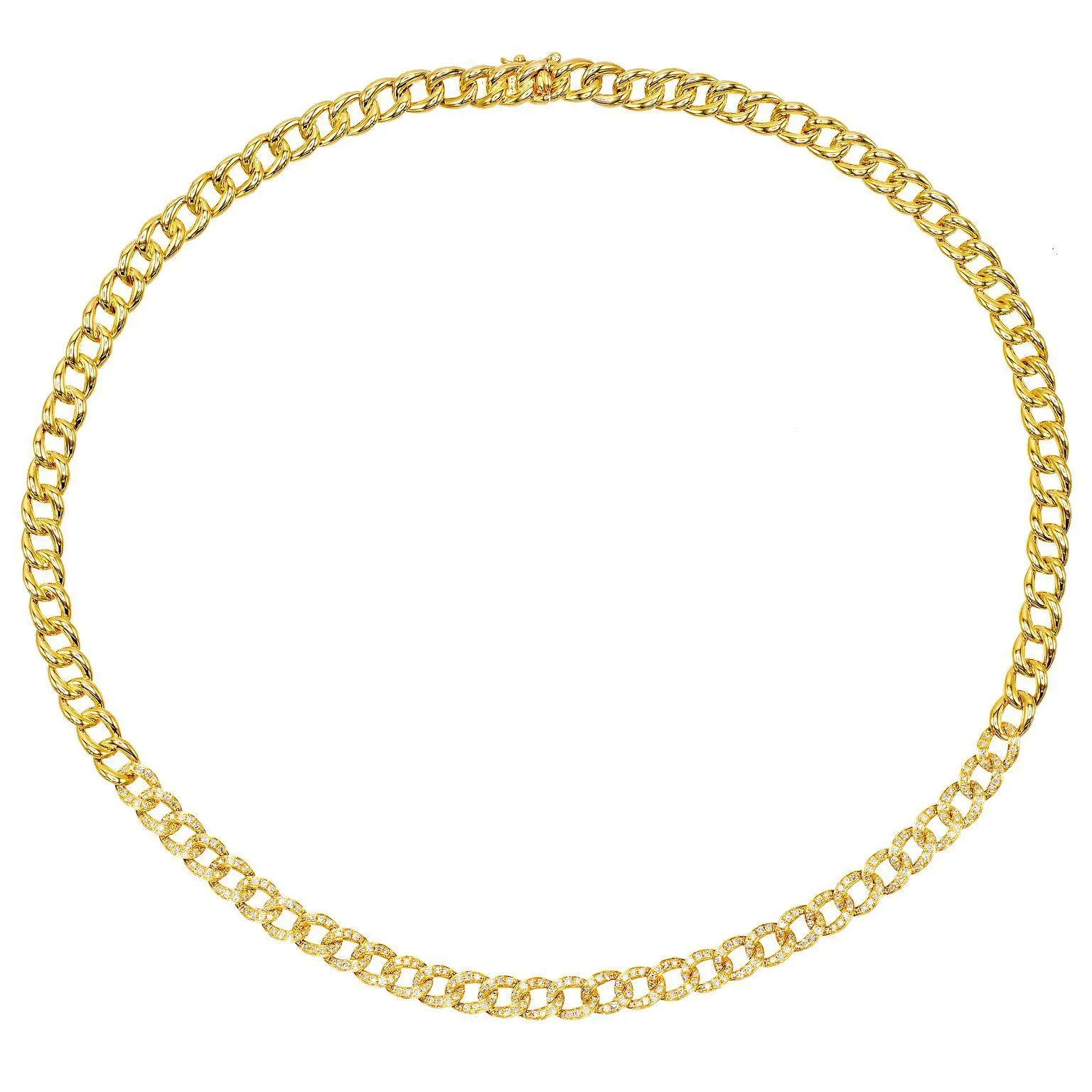 Diamond Cuban Chain Necklace 14K