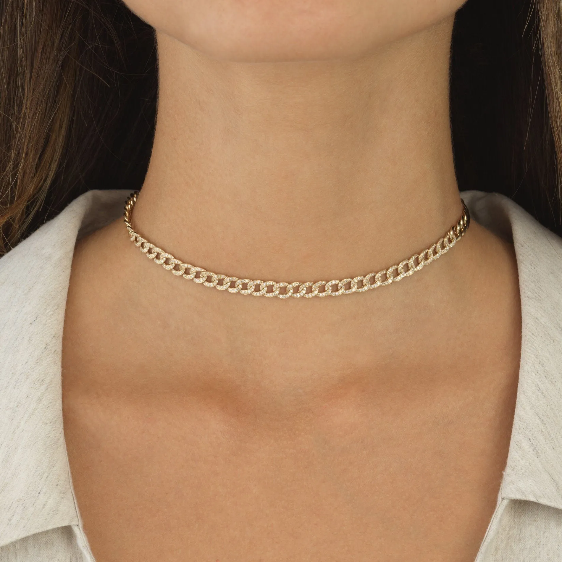 Diamond Cuban Chain Necklace 14K