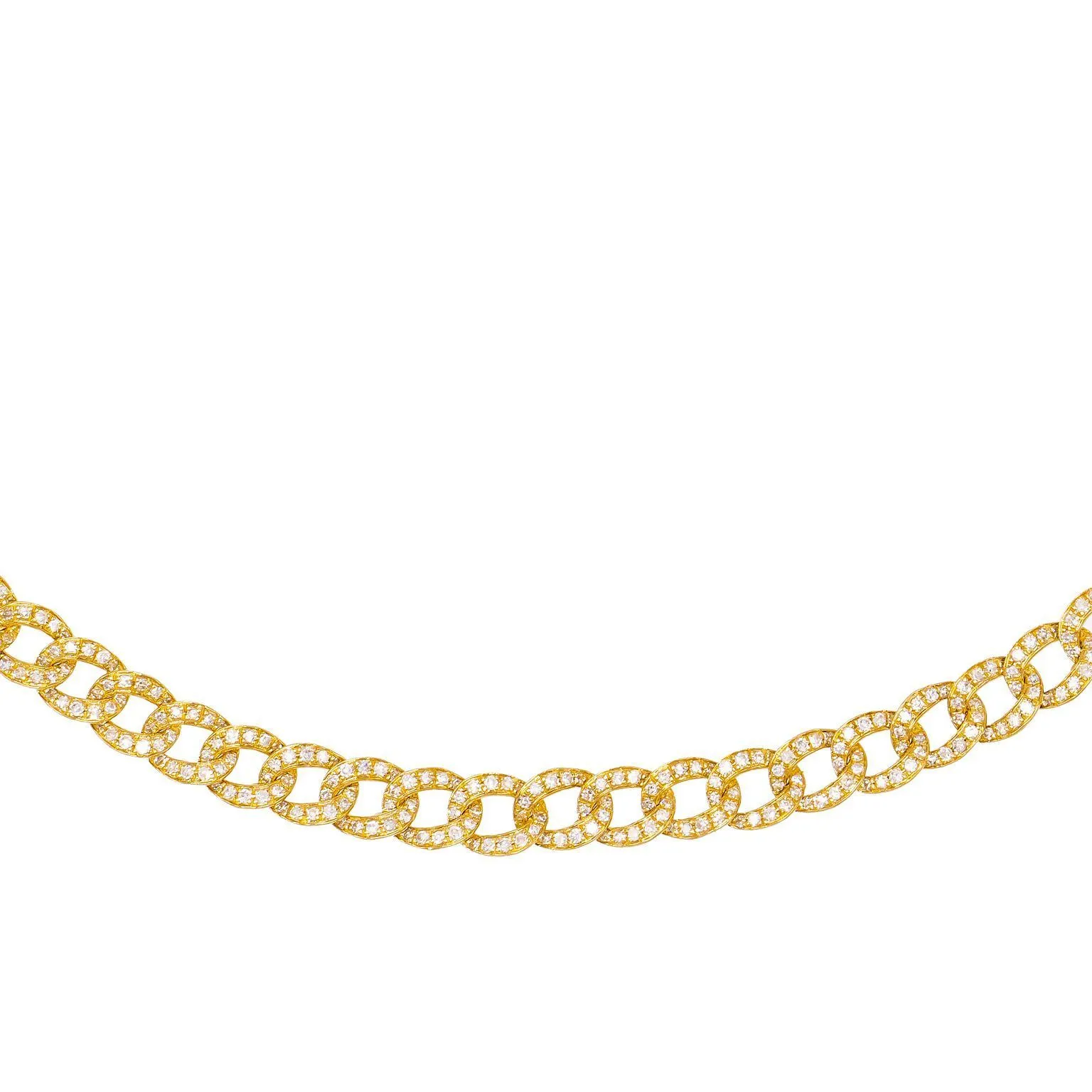 Diamond Cuban Chain Necklace 14K