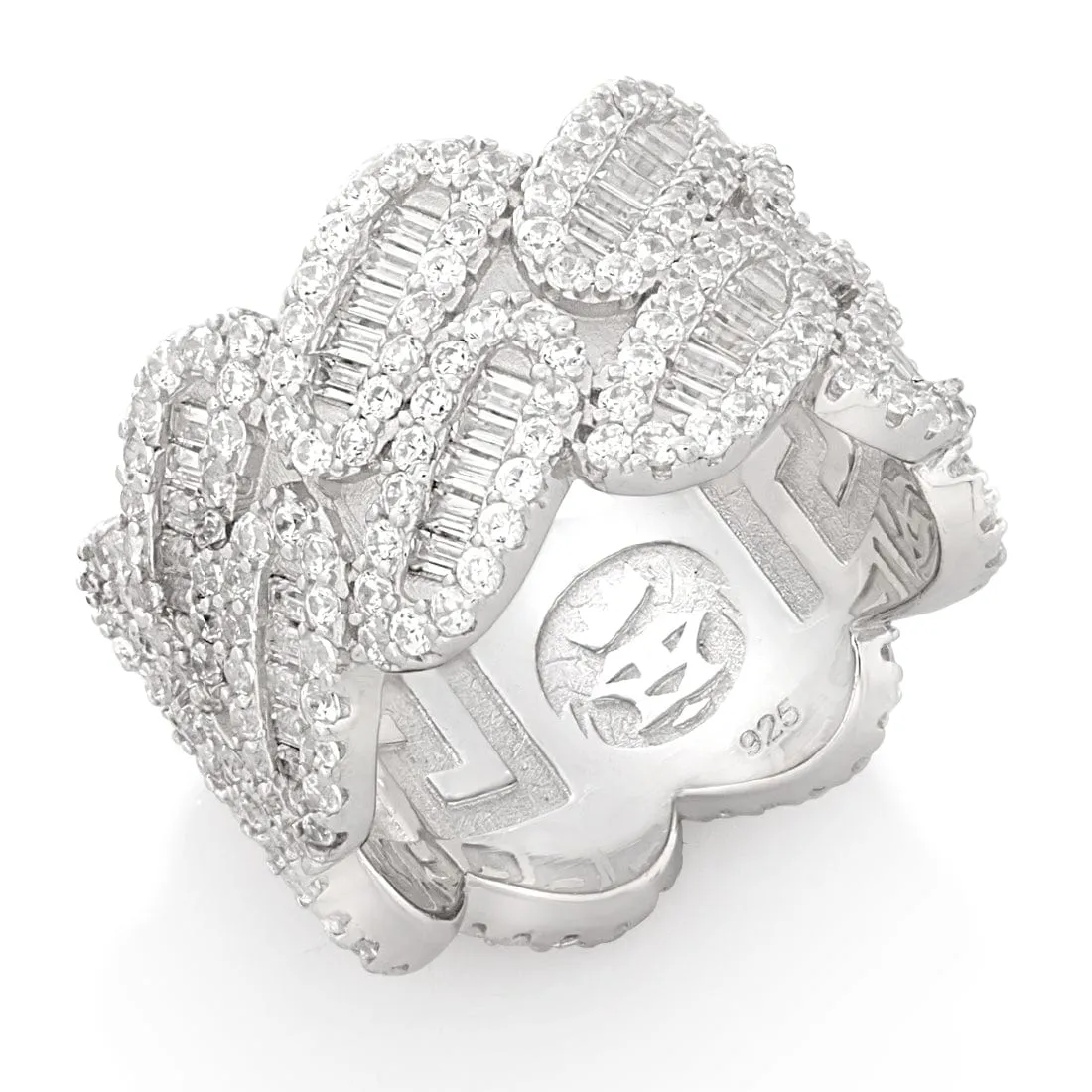 Diamond-Cut Miami Cuban Link Ring
