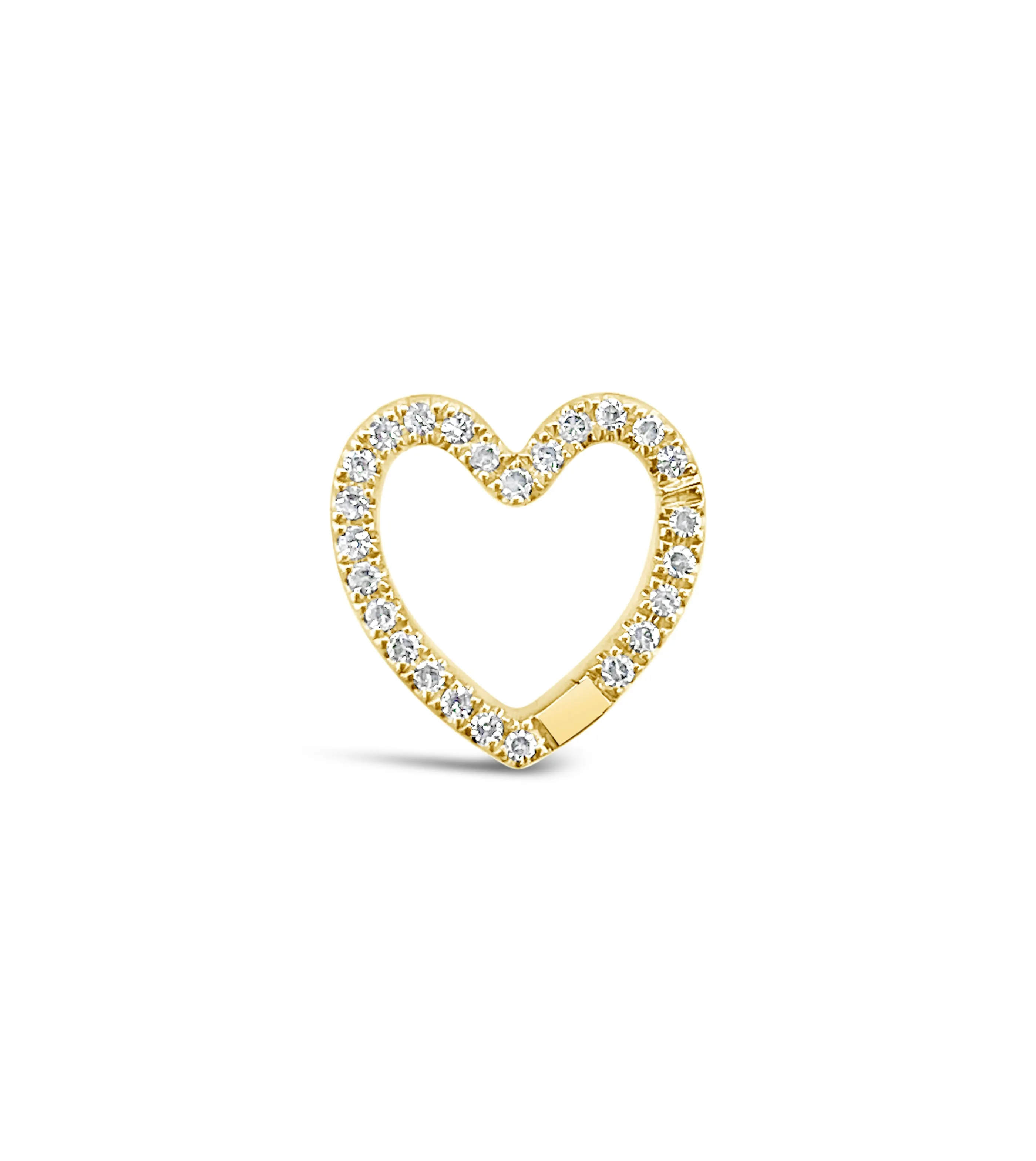 Diamond Heart Connector Clasp