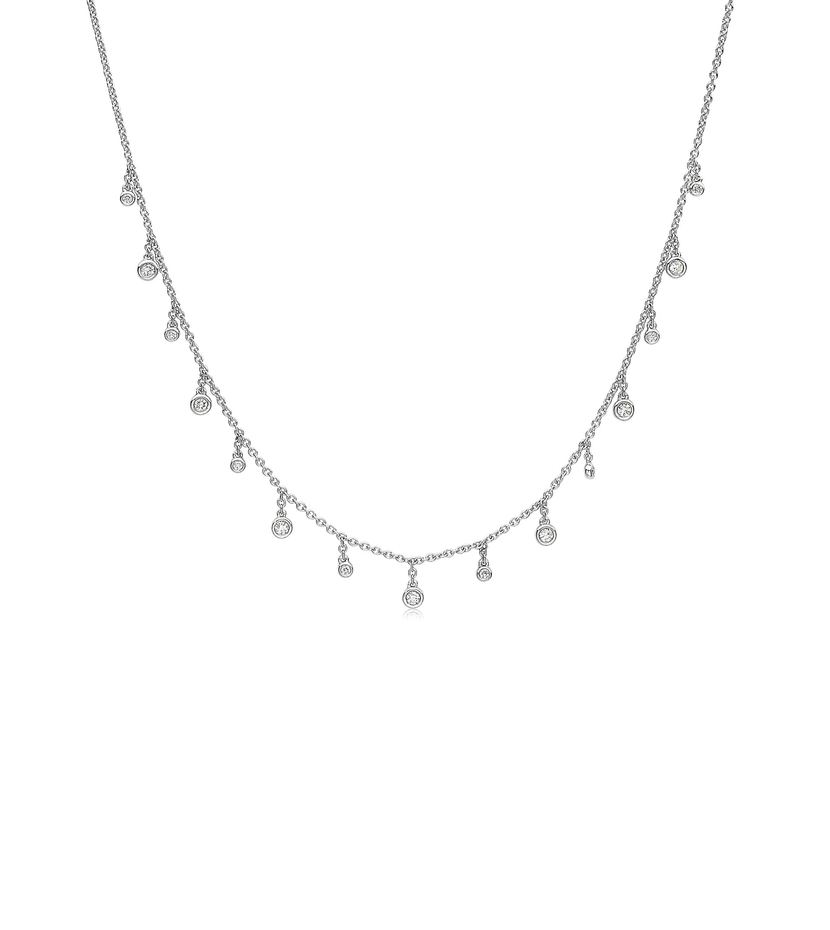Diamond Round Dangle Necklace