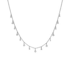 Diamond Round Dangle Necklace