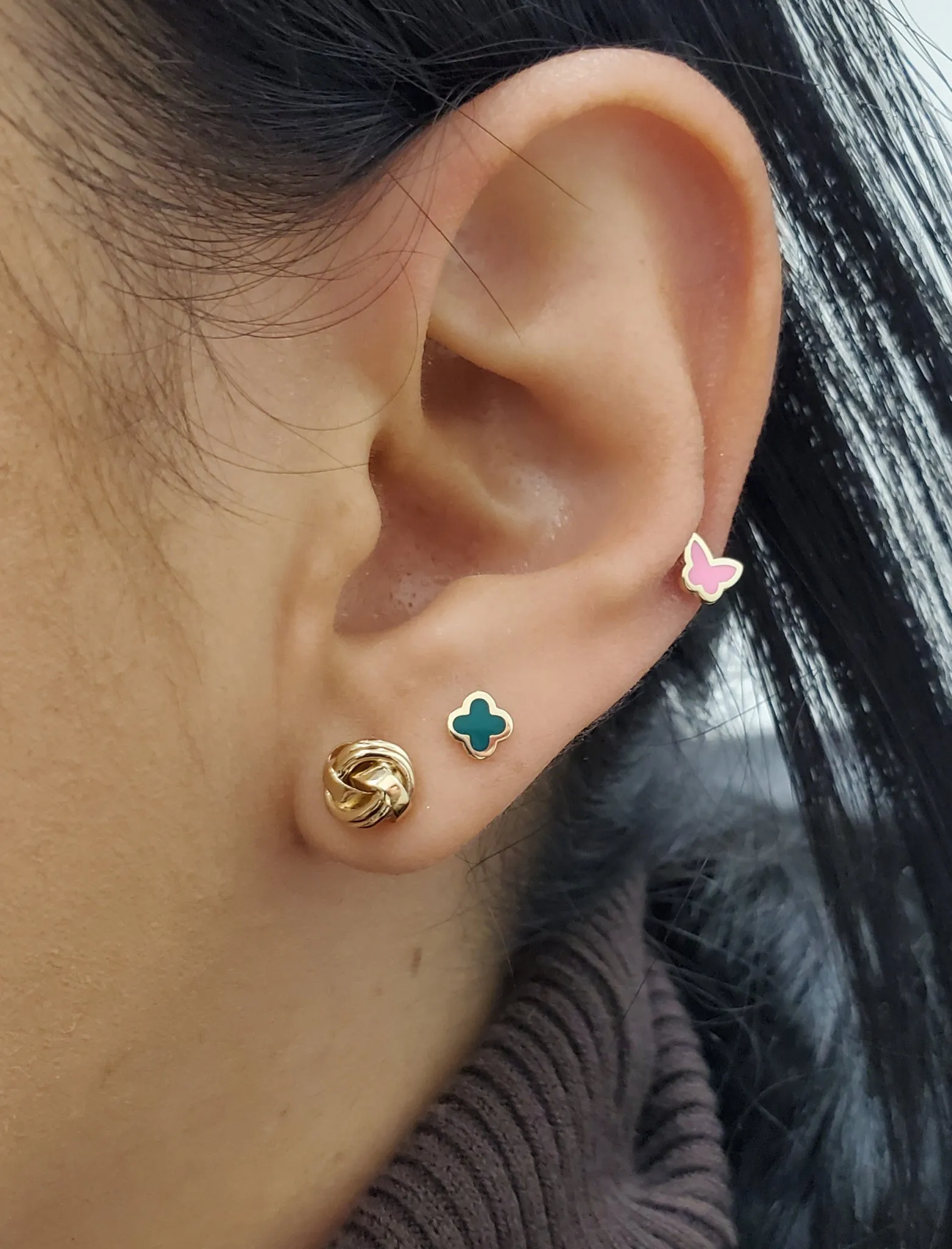 Double Knot Stud Earrings