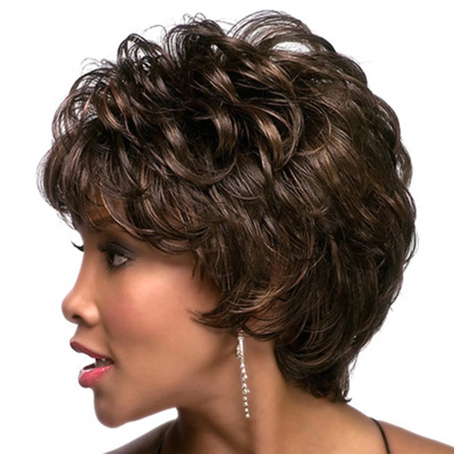 Ebony | Black Short Pixie Cut Curly Synthetic Hair Wig