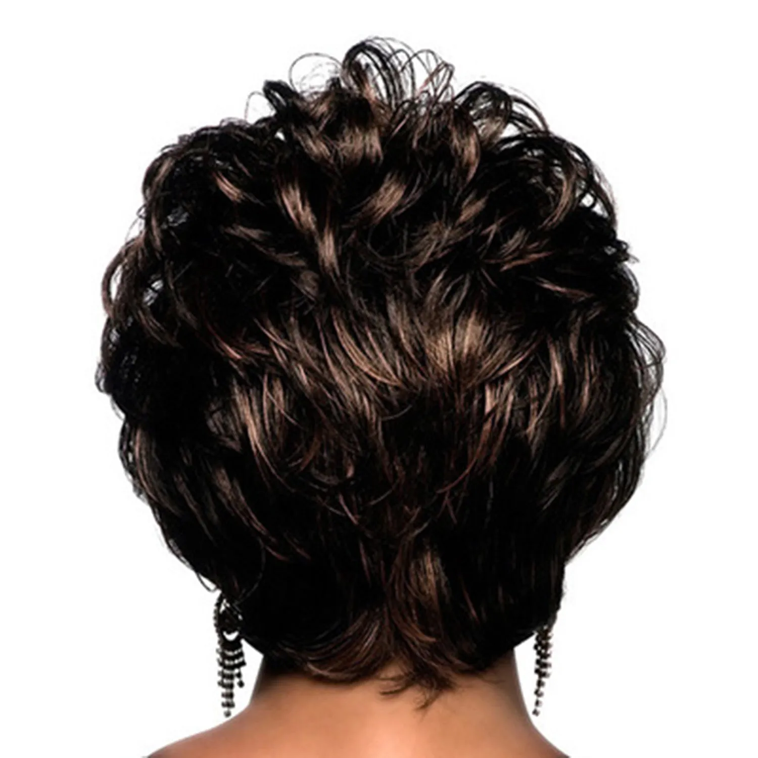 Ebony | Black Short Pixie Cut Curly Synthetic Hair Wig