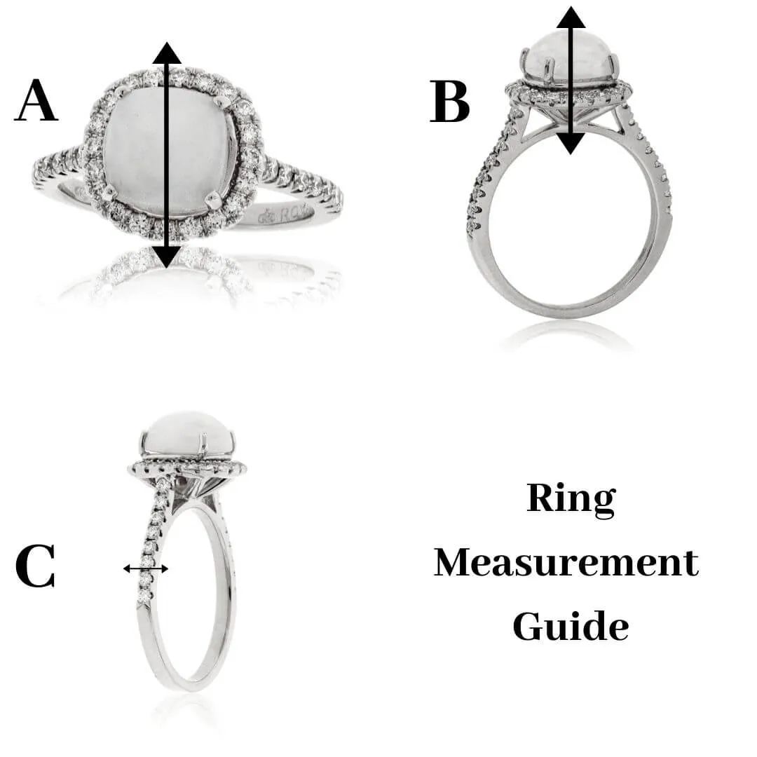 Emerald & Diamond Clover Style Stackable Ring