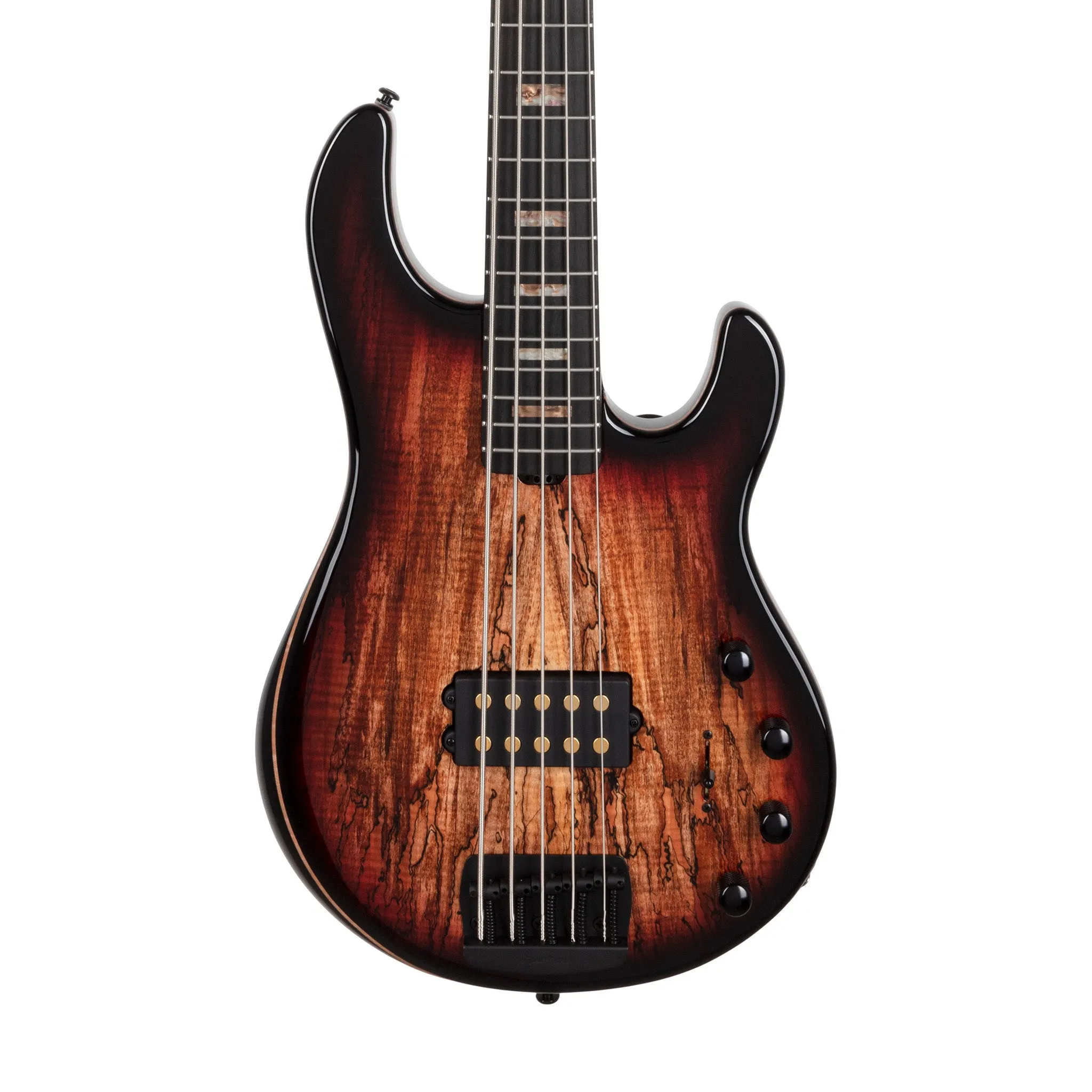 Ernie Ball Music Man StingRay Special 35th Anniversary 5-string Bass Guitar, Spalted Sunburst