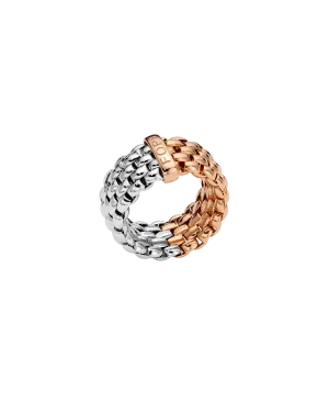 Essentials Collection Bicolour Flex'it ring with oval mesh by Fope