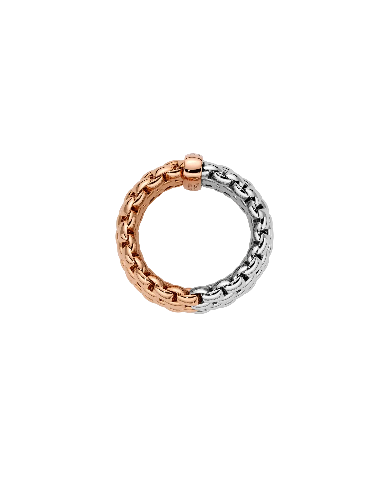 Essentials Collection Bicolour Flex'it ring with oval mesh by Fope