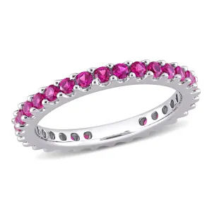 Eternity Ring 10K White Gold Ruby