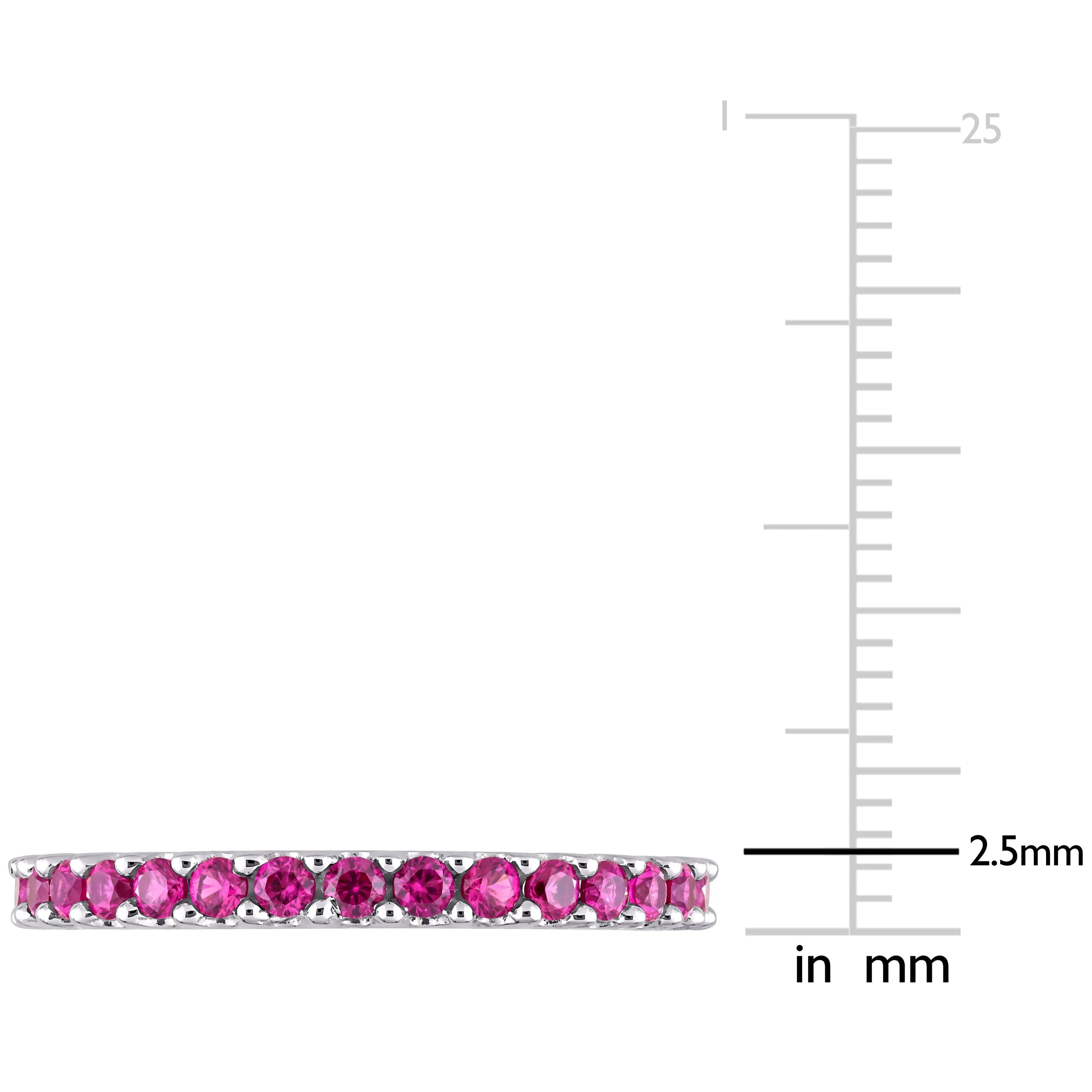 Eternity Ring 10K White Gold Ruby