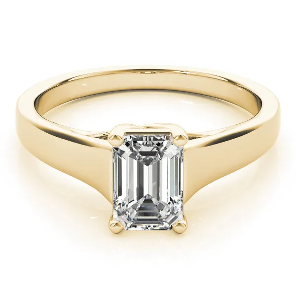 Evelyn Emerald Diamond Solitaire Engagement Ring