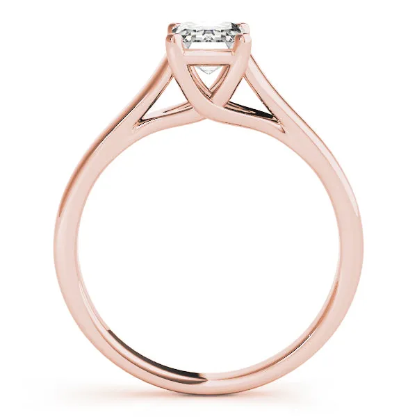Evelyn Emerald Diamond Solitaire Engagement Ring