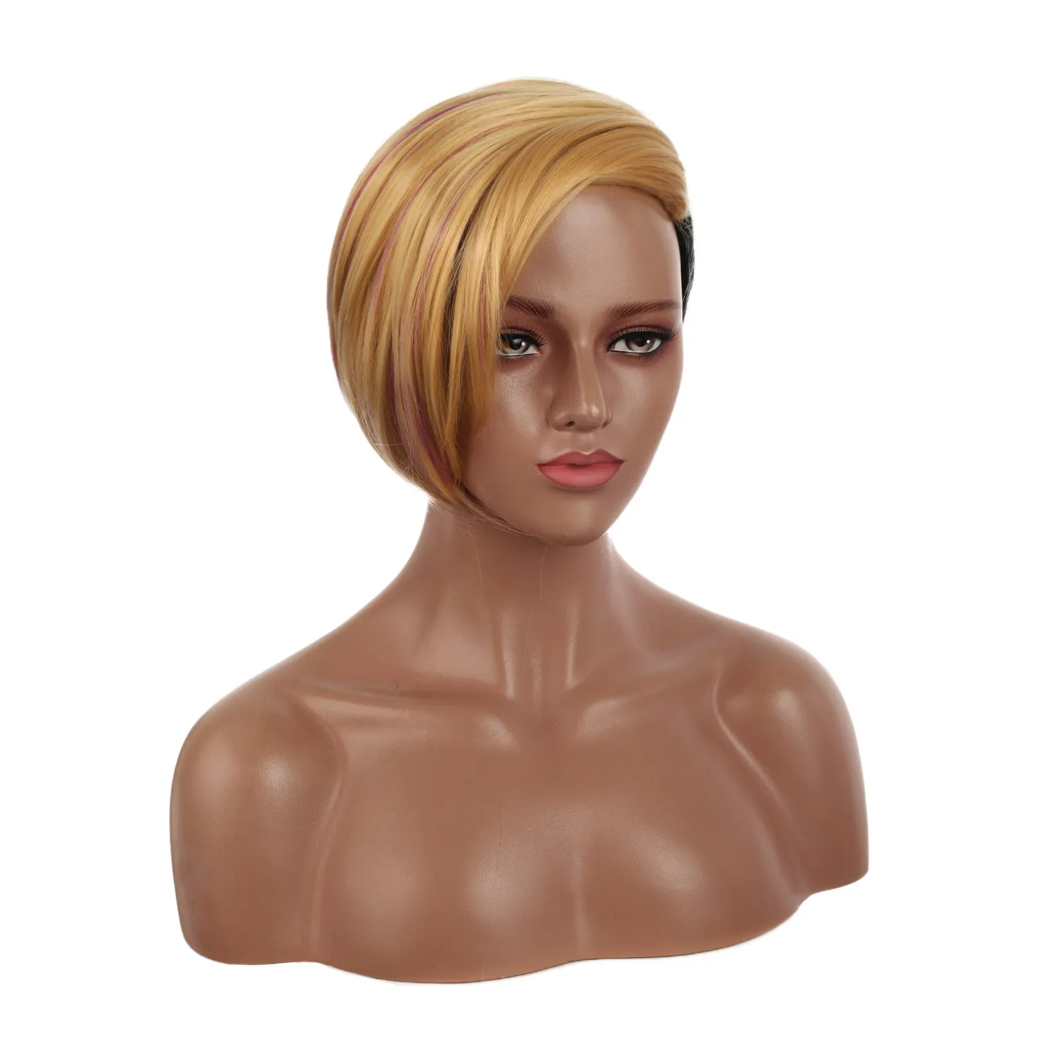 Evyleena | Blonde Short Pixie Cut Wavy Synthetic Hair Wig