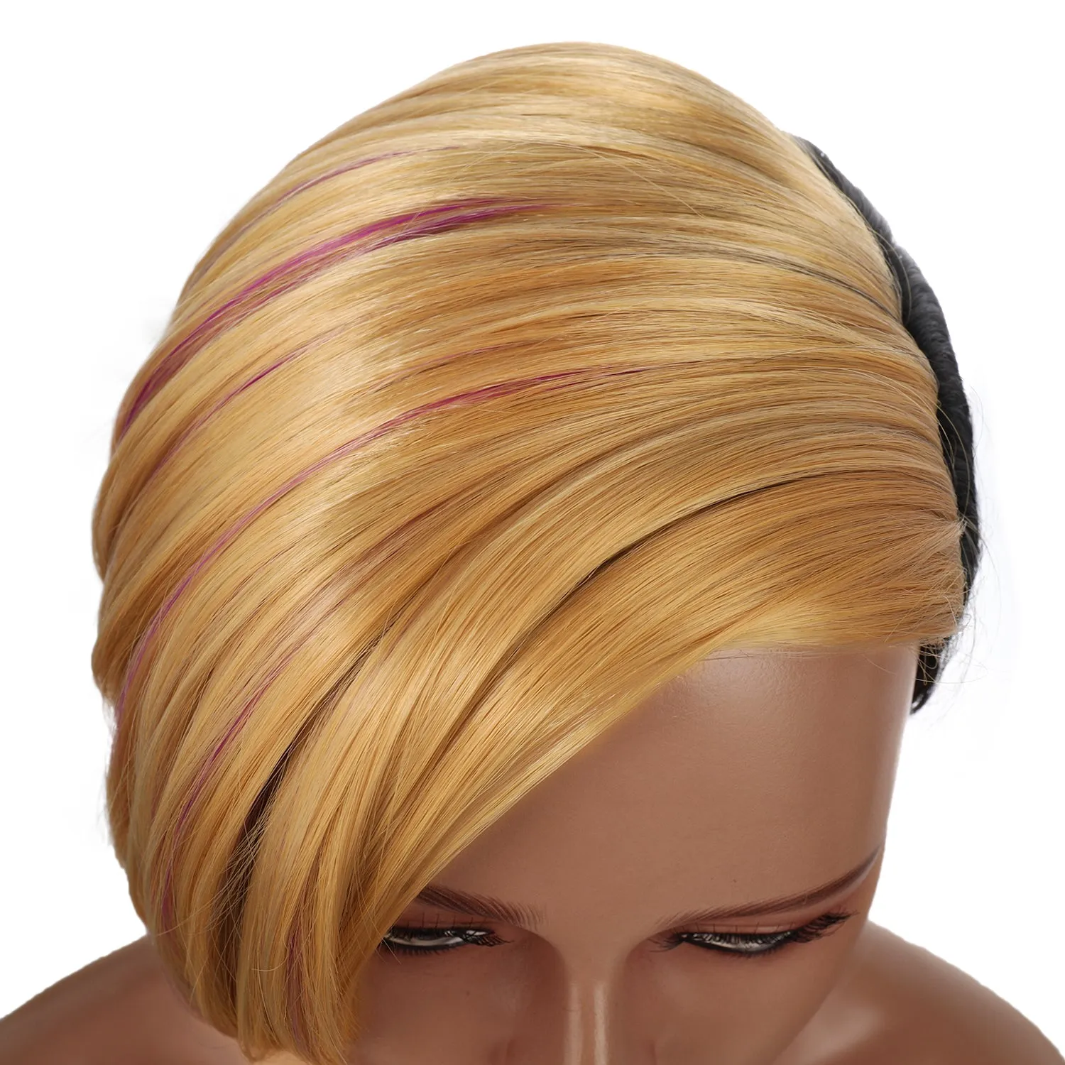 Evyleena | Blonde Short Pixie Cut Wavy Synthetic Hair Wig