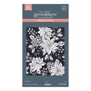 Festive Poinsettias BetterPress Plate Spellbinders  BP-226