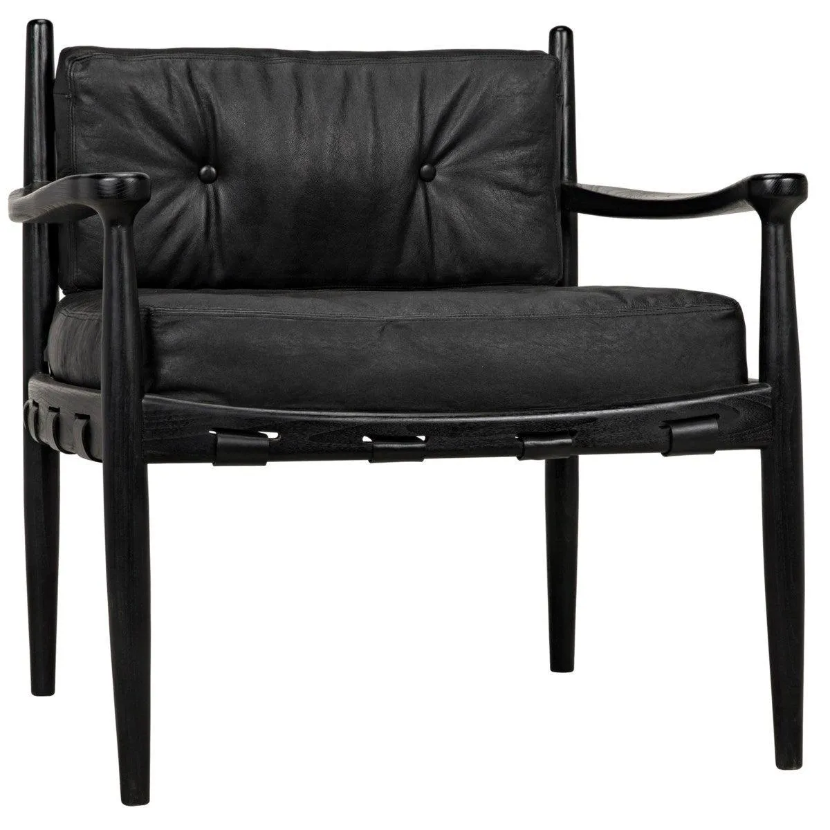 Fogel Lounge Chair, Charcoal Black