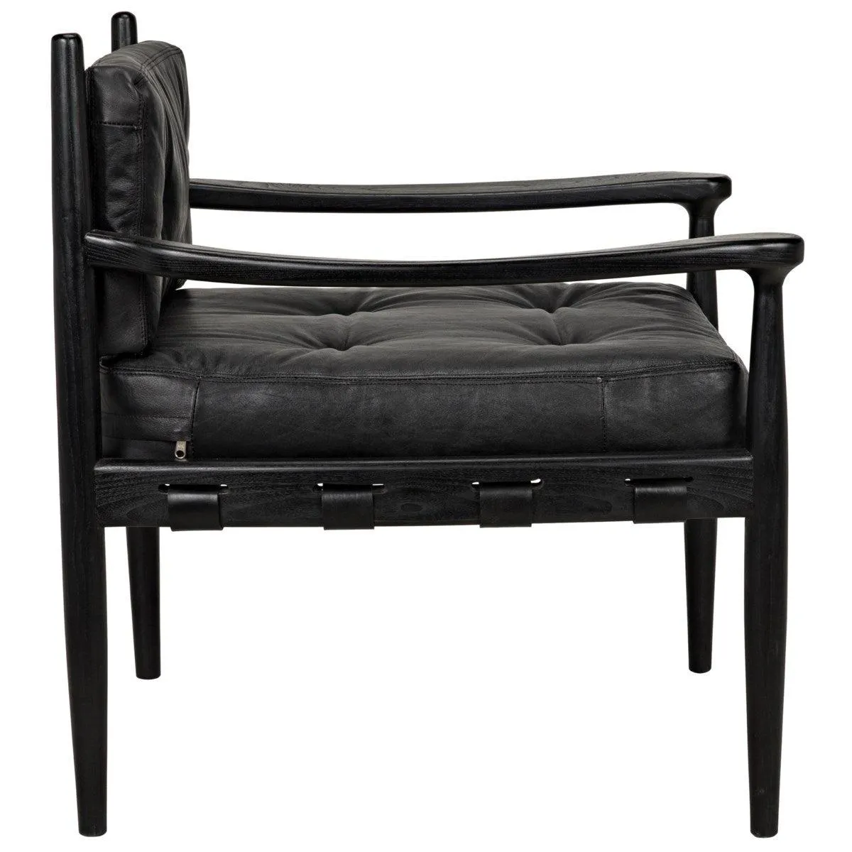 Fogel Lounge Chair, Charcoal Black