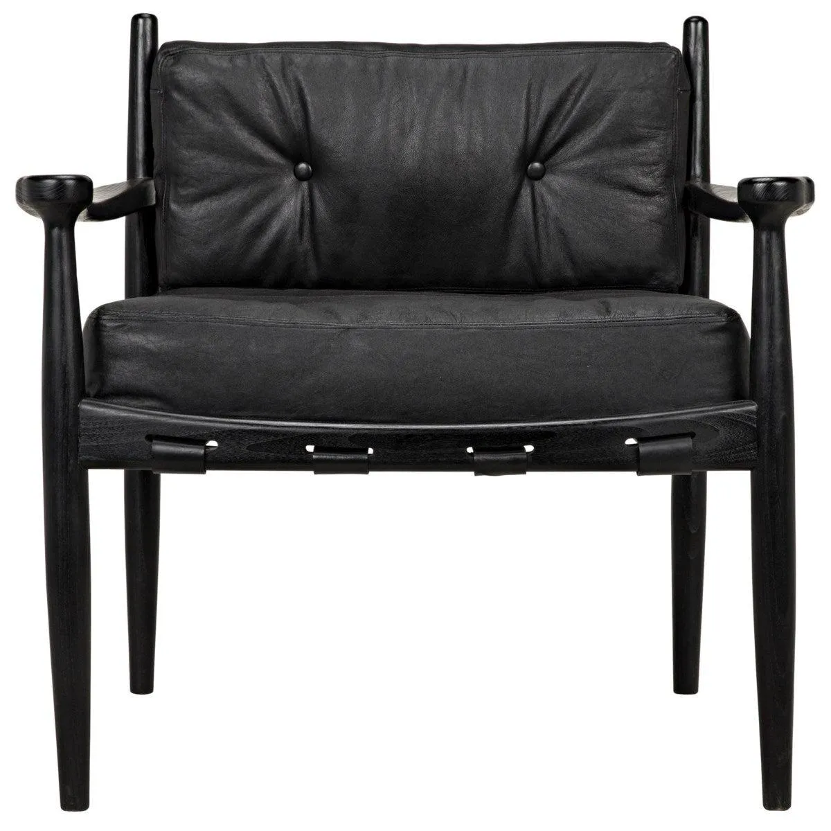Fogel Lounge Chair, Charcoal Black