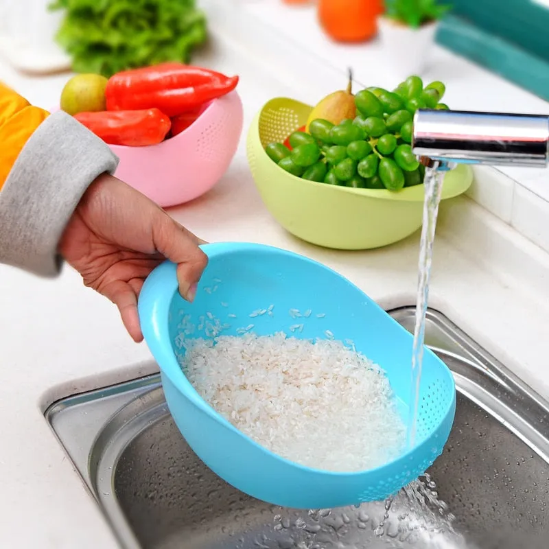 Food Grade Plastic Rice Beans Peas Washing Filter Strainer Drainer